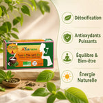 Infusion Tulsi Thé vert bio Ayurvana avec bénéfices détox, antioxydants et bien-être