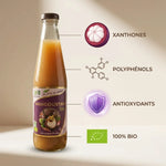 Bouteille Jus de Mangoustan bio SFB avec ingrédients : xanthones, polyphénols, antioxydants