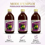 Jus de Noni Bio SFB 500ml - Mode d'emploi posologie 30ml matin et soir