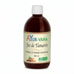 Bouteille Jus de Tamarin bio Ayurvana 500ml sur fond blanc - produit certifié