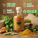 Kari bio Ayurvana curry doux certifié organic, emballage recyclable, herbes naturelles