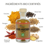 Kari Madras bio Ayurvana avec ingrédients certifiés : curcuma, fenugrec, gingembre et épices