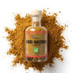 Kari Madras bio Ayurvana curry fort poudre épices dorées packaging premium
