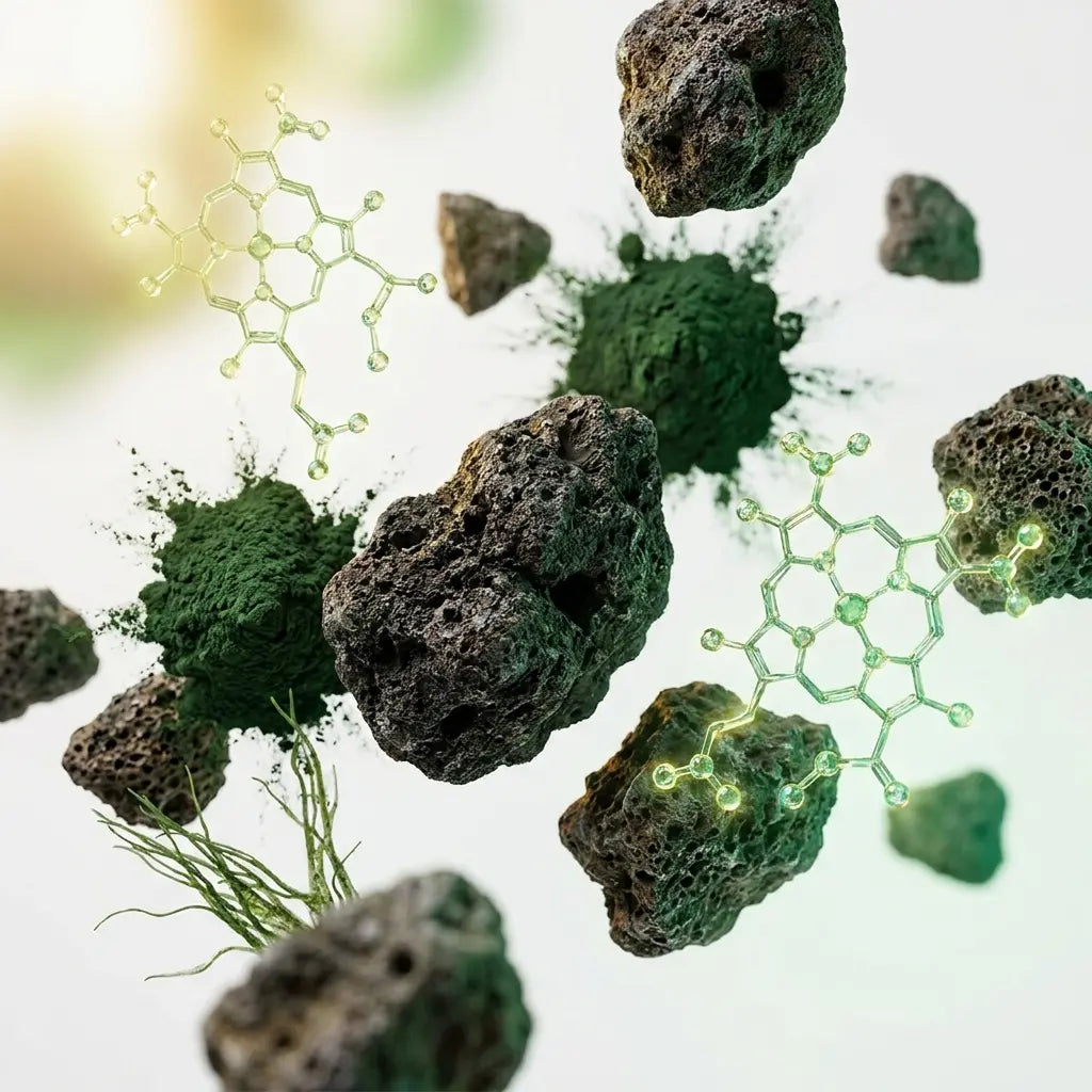 Poudre Klamath bio vegan avec minéraux volcaniques et spiruline verte