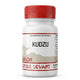 Kudzu vegan en gélules dans flacon blanc avec bouchon rouge, photo produit professionnelle