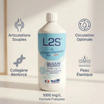 Bouteille L2S® Silicium Organique 1000mg/L avec bénéfices santé : articulations, circulation, peau, collagène