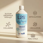 L2S® Silicium Organique en bouteille avec bénéfices santé: collagène, articulations, circulation, peau