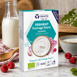 LACTALINE® sachets ferment fromage blanc bio Yalacta avec lait frais et framboises