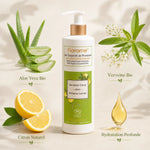 Lait Corporel Verveine Citron bio Florame avec ingrédients naturels: Aloe Vera, citron et verveine
