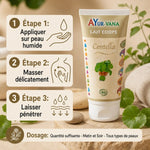 Lait Corps Centella bio Ayurvana - guide application matin soir tous types peaux