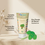 Lait Corps Centella bio Ayurvana avec feuilles de centella et ingrédients actifs