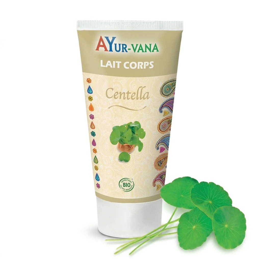 Lait Corps à la Centella bio Ayurvana - tube de lotion hydratante certifiée bio