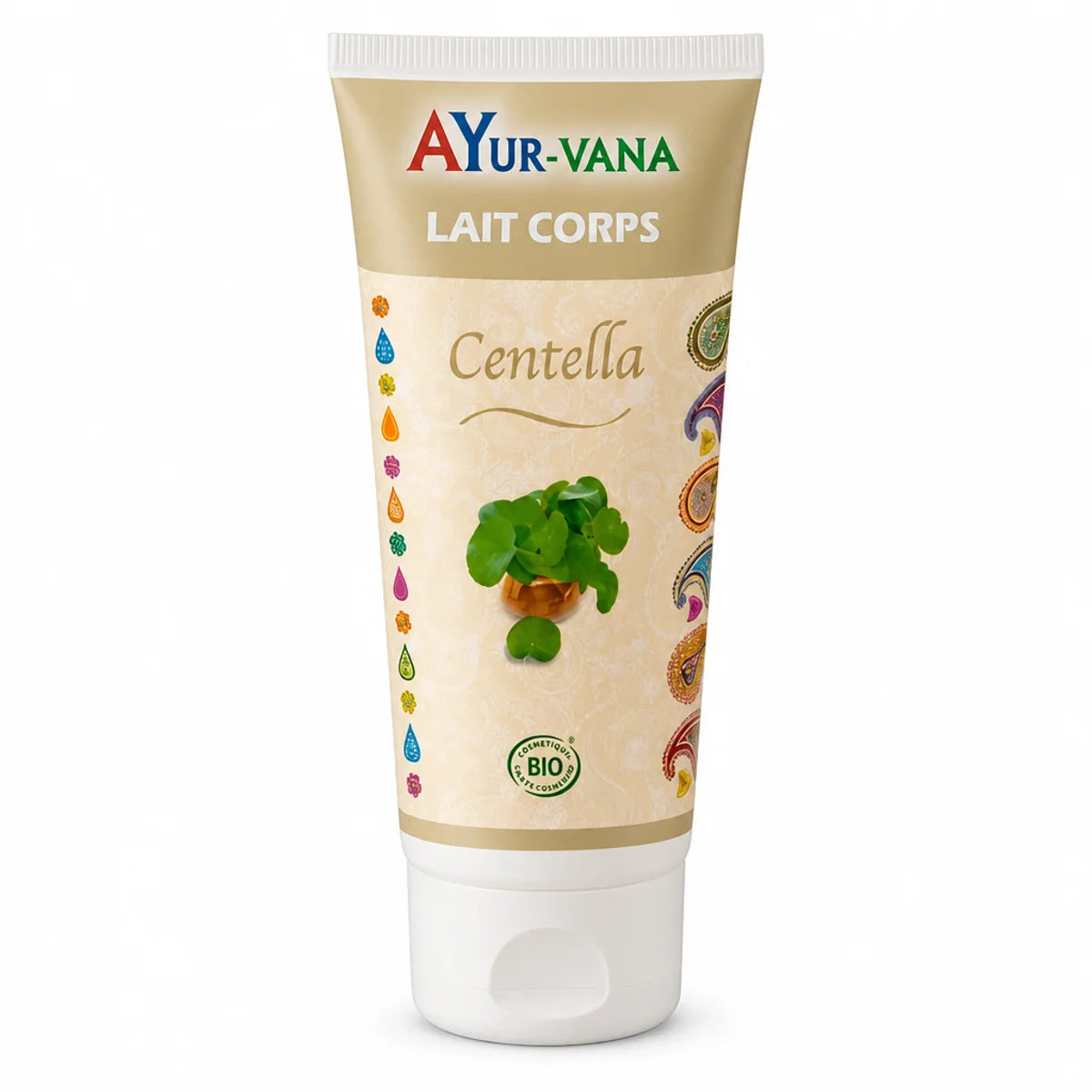 Lait Corps Centella bio Ayurvana - tube de lotion hydratante ayurvédique