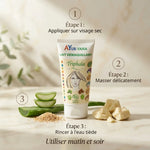 Lait démaquillant Triphala bio Ayurvana avec mode d'emploi et ingrédients naturels