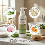 Lait hydratant neutre bio Pranarom avec ingrédients naturels aloe vera, karité et camélia
