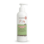Lait hydratant neutre bio Pranarom avec pompe doseuse sur fond blanc