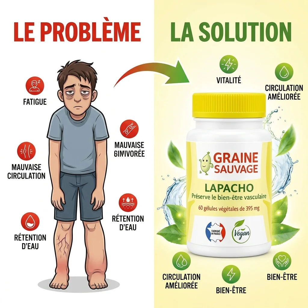 Lapacho vegan en gélules : solution naturelle contre la fatigue et problèmes de circulation