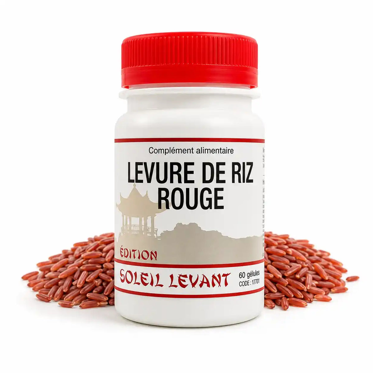 Flacon de Levure de riz rouge de 60 gélules