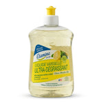 Liquide vaisselle ultra-dégraissant Citron-Menthe Etamine du Lys bouteille isolée fond blanc