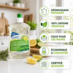 Liquide vaisselle ultra dégraissant Thym-Bergamote Etamine du Lys avec ses 5 bénéfices naturels