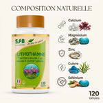 Lithothamne SFB gélules avec composition minérale : calcium, magnésium, zinc, cuivre, sélénium