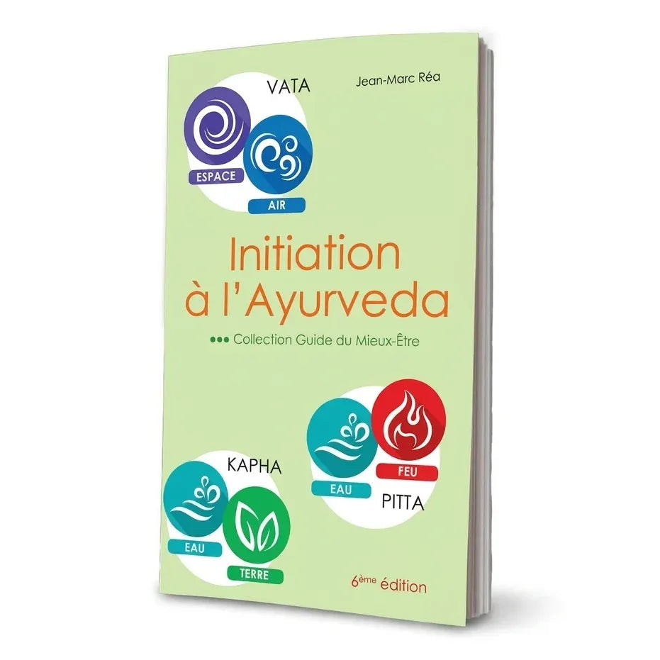 Couverture du livre Initiation à l'Ayurveda de Jean-Marc Réa, 6e édition, guide pratique ayurvédique