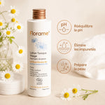 Lotion Tonique Florame bio : rééquilibre pH, élimine impuretés, prépare la peau