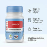 Lutéa en gélules 60 capsules végétales 586mg avec guide d'utilisation posologie 2 gélules par jour
