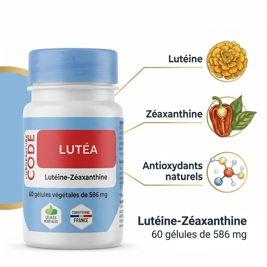 Lutéa gélules supplement flacon lutéine zéaxanthine antioxydants naturels 60 gélules