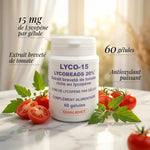 Lyco15 gélules lycopène Vital Osmose avec tomates et basil, 15mg lycopène par gélule