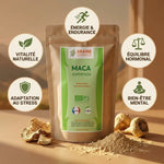 Maca bio poudre 150g Graine Sauvage avec bénéfices : énergie, équilibre hormonal, bien-être mental et vitalité