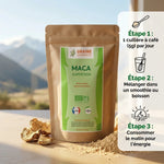 Maca bio poudre 150g avec guide dosage - 1 cuillère café par jour dans smoothie
