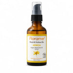 Macérât Huileux d'Arnica bio Florame en flacon spray sur fond blanc