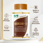 Complément Magnésium marin + B6 SFB avec bénéfices : fatigue, détente musculaire, énergie