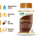 Magnésium marin B6 SFB 60 gélules - Complément anti-fatigue