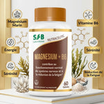 Magnésium marin + B6 gélules SFB avec cristaux, vitamine B6 et minéraux marins