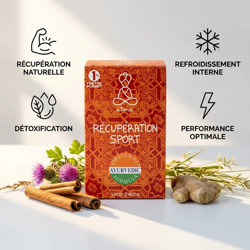 Mamsa Shodhana Bio Récupération Sport Atma - Packaging avec bénéfices naturels de récupération sportive