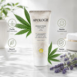 Masque Visage Purifiant Apologie 75g tube avec bénéfices : purifie, matifie, nourrit et apaise