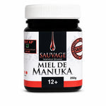 Miel de Manuka Sauvage 12+ Dr Theiss pot 250g verre foncé fond blanc