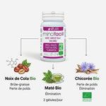 Mincifacil Bio gélules brûle-graisse avec noix de cola, maté et chicorée bio pour perte de poids efficace
