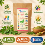 Moringa poudre AYur-vana sachet 29.7g protéines, naturel, fabriqué France avec vitamines et antioxydants