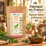 Poudre de Moringa AYur-vana 150g, sachet kraft fabriqué en France, artisanal
