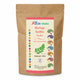 Sachet de poudre de Moringa AYur-vana bio sur fond blanc, produit naturel ayurvédique