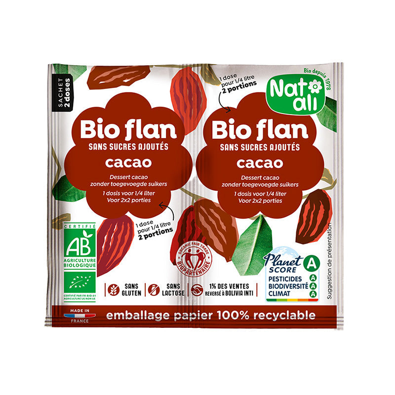 Bioflan Cacao Bio en sachets – Nat Ali