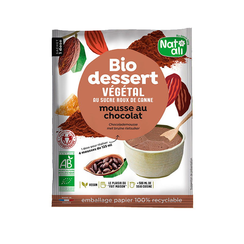 Mousse au chocolat végétale bio et vegan – Nat Ali