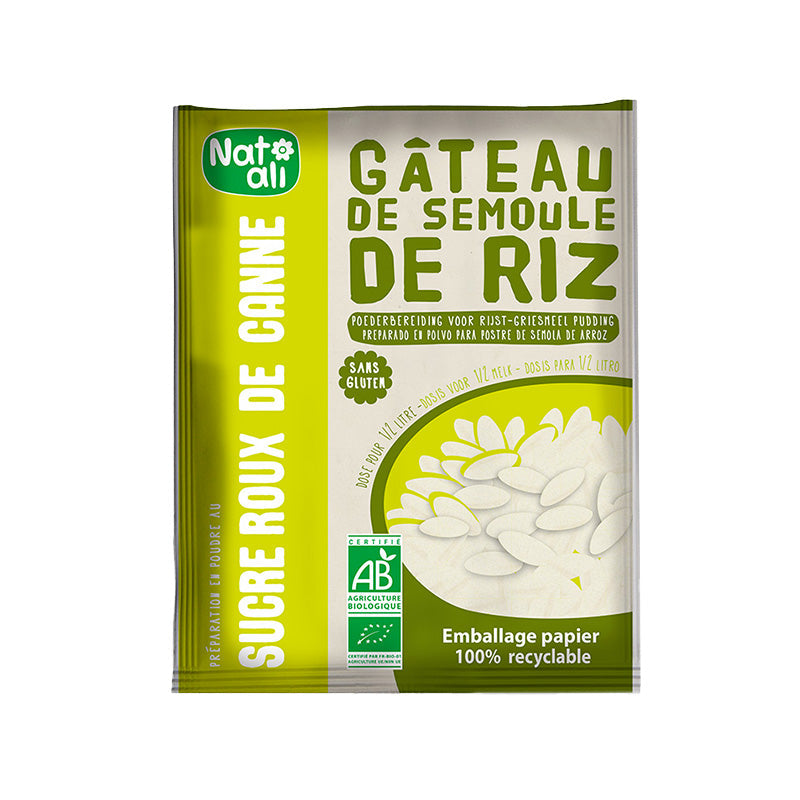 Gâteau de semoule de riz bio et sans gluten – Nat Ali
