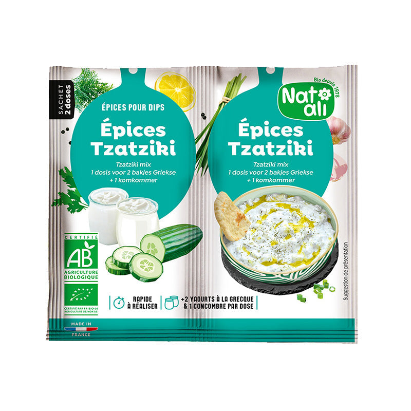 Épices Tzatziki bio en sachets – Nat Ali