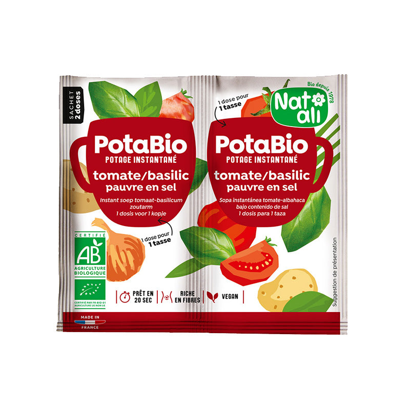 Potabio Tomate Basilic bio et vegan - Nat Ali