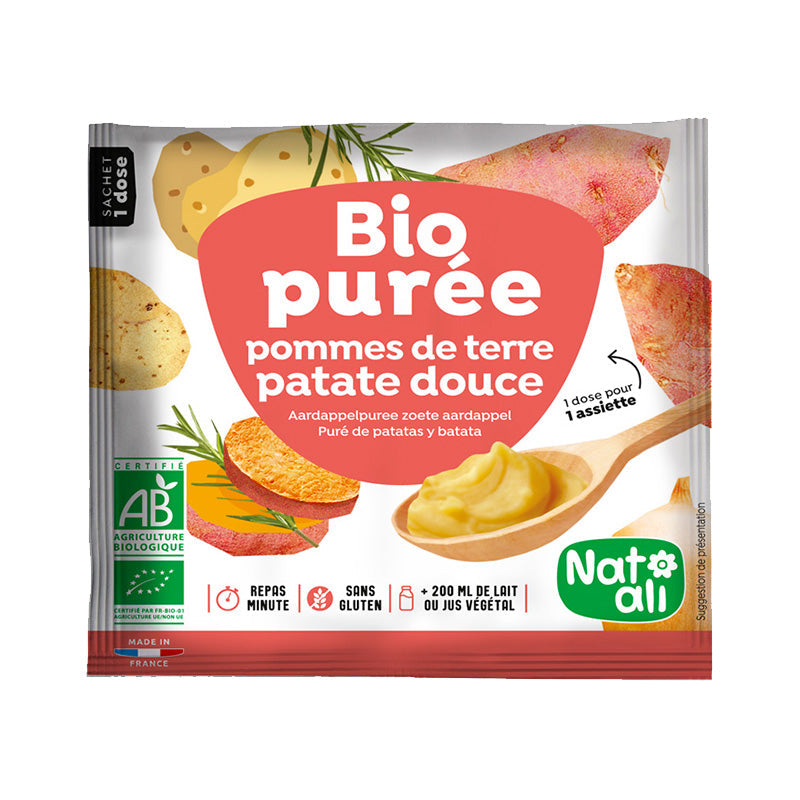 Purée pomme de terre et patate douce bio et vegan - Nat Ali