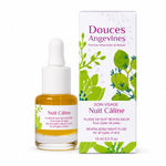 Nuit Câline Fluide bio Douces Angevines, bouteille et packaging sur fond blanc